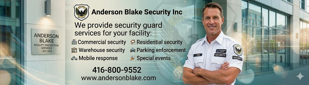 Anderson Blake promotional security banner